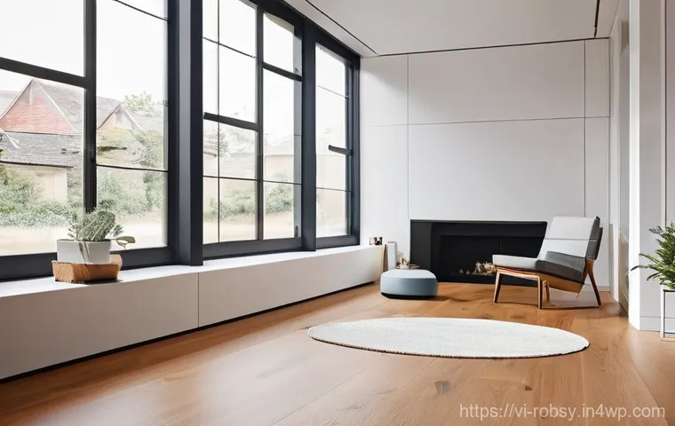 로봇 청소기와 전통 청소기 비교 - **Prompt 2: Effortless Control with 3D Mapping**
    "A cozy, contemporary living space, viewed from...