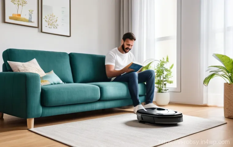 로봇 청소기와 알레르기 예방 - **Prompt 2: Modern Comfort and Leisure with Smart Cleaning**
    "A beautifully organized and sparkl...